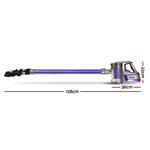 Devanti Handheld Vacuum Cleaner Cordless Roller Brush Head 150W Purple VAC-CL-BH-09E-GY-PP