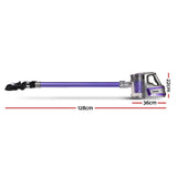 Devanti Handheld Vacuum Cleaner Cordless Roller Brush Head 150W Purple VAC-CL-BH-09E-GY-PP