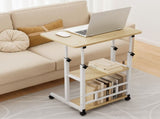 Artiss Laptop Desk Height Adjustable Mobile Workstation Computer Desks 60CM LA-DESK-C-60-2T-WH