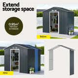 Giantz Garden Shed Extension Kit Outdoor Storage Tool Sheds Workshop House Shelter SHED-GAB-4X7-EXT