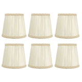 6Pcs Fabric Cloth Lampshade Lamp Cover Replacement for E14 Chandelier Wall Lamps Beige V1294-YM0901-3119200096411