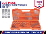 208-Piece Security Bit Set Screwdriver Key Hex Holder Tamper Proof Torx Adaptor V465-94272-O