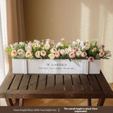 faux potted plant, sunflower, wooden box, home decor, Australia, living room tabletop V1106-112-23547-MLT-19