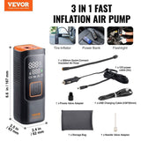 Tire Inflator Portable Air Compressor, 7800mAh 3.7V Battery Electric Air Pump, 2X Faster 160PSI V952-CDSLTCQJ3260NV4SDV9