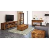 Birdsville Coffee Table 120cm 2 Drawer Solid Mt Ash Timber Wood - Brown V315-VTO-024