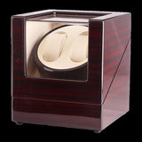 Automatic Dual Watch Winder Wood Display Box Case Motor Rotation Storage V63-823691