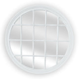 Window Style Mirror - White Circle 100cm V292-MIRR-ARCH026