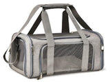 Foldable Travel Pet Carrier Bag Portable Cat Dog Kennel Bag Grey - S V1263-JX-6847-1