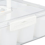 Divided Serving with Lid and Handle Plastic Sealed 8 Compartment Clear Snack Fruit Container V1294-YM0901-3118240020911