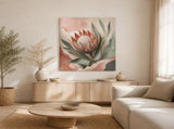 Protea Hush Stretched Canvas Wall Art - Portrait - 60W x 120H cm V767-PP-PH-60120-ST