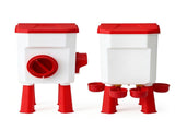 Giantz 8kg Chicken Feeder and 7L Waterer Set Large Capacity Poultry Drinker Kit FIK-FEEDER-PL-7L-RD