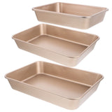 Golden Carbon Steel Baking Pan Set, Nonstick, Versatile for Oven V1366-AZ2-W-17390