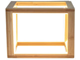 Bamboo Cube LED Lamp Modern Light Minimalistic Scandi - Natural V563-75160