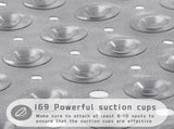 Square Non-Slip Mat with Suction Cups and Drain Holes, Soft Machine-Washable Bathtub Mat for V1189-LC-AMZ-00301