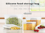 Bangp Premium Silicone Reusable Food Storage Bags,4 Pack,Stand-Up Bottom,Multi-Use Food Freezer V1259-DP01-F-72
