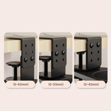 Clamp On Under Desk Cup Holder 180&deg Rotatable Adjustable Height Anti Spill Water Bottle Coffee Mug V1369-AZ3-W-14701