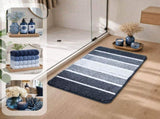 Bathroom Rugs,Ultra Soft Absorbent Bath Mat,Beige Non-Slip TPR Backing Stays in Place, Machine V1107-113-37486-DAR4