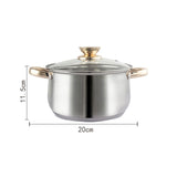 12Piece Cookware Set Kitchen Stainless Steel Stock Pot Pan Sets Saucepan Casserole kettle V324-CS-HO-12PT