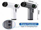 White RT301 Rechargeable Cordless Hot & Cold Hair Dryer - 200W Portable Digital Display Blow Dryer V888-ELOSUNG55458