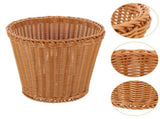 Compact Brown Woven Trash Can Multi Use Storage Basket for Bathroom Bedroom Kitchen V1369-AZ3-W-12131