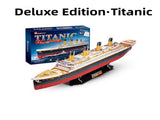 Deluxe Edition 3D Titanic Ship Model Puzzle Kit - DIY Nautical Series Toy for Kids & V888-ELOSUNG39973