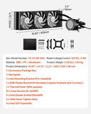 VEVOR CPU Liquid Cooler AIO CPU Water Cooler with ARGB Light & 3 PWN Fans V952-CPULQFSSLDPBIC6GAV9
