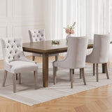 Artiss Dining Chairs Set of 4 Linen French Provincial Beige FA-CHAIR-DIN470S-BGX4