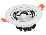 LED Downlight Aluminum Adjustable Angle Dustproof Ceiling Embedded Spotlight for Living Room Bedroom V1294-YM0715-3119210294812