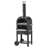 Outdoor Pizza Oven, 12" Pellet Fire Ovens, 2-Layer Pizza Oven Wood Fired, Wood Burning Outdoor V952-LSPSLHS458X48H85L001V0