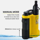 PROTEGE Tight Access Dirty Water Submersible Sump Pump, Integrated Float Switch V219-PMPWTPPTDW7A