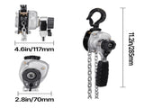 Manual Lever Chain Hoist, 1/2T 500KG Capacity Heavy Duty Come Along, 6M Lift G80 Alloy Steel Chain V952-MNKSBHLHL12T4FWVW001V0