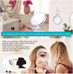 20X Magnifying Hand Mirror Two Sided Use for Makeup Application, Tweezing, and Blackhead/Blemish V178-14094