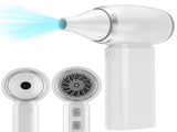 White Portable Turbo Handheld Blower Fan - 130000RPM High-Speed Mini Fan with 5000mAh Battery V888-ELOSUNG18242