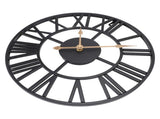 Metal Wall Clock Decor Battery Operated Silent Round Retro Style Iron Large Wall Clock for Living V1294-YM0901-3115250003011