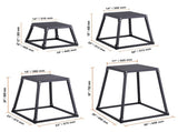 Plyometric Jump Boxes, 12/18/24/30 Inch Plyo Box, Platform and Jumping Agility Box, Anti-Slip V952-TXTD12YC18YCO57NNV0