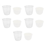 5PCS Self Watering Plant Pots PP PET Decorative Small Flower Pot Planter with Clear Base Cotton Rope V1294-YM0901-3111240306511