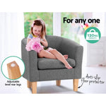 Artiss Abby Fabric Armchair - Grey UPHO-B-TUB02-GY