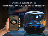 Portable Wireless Speaker with 12D Surround Bass, RGB Water Ripple Ambient Light, wireless 5.3, V1274-0824YX-GREY