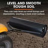 PLANTCRAFT 48" 116L Tow Behind Lawn Roller, Water or Sand Filled, for grass sod, seed, and unlevel V219-GRLTOWPCR48A