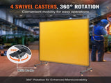 Welding with Frame, 6' x 6' Welding Curtain, Flame-Resistant Vinyl Welding Protection V952-DMSHJPF6X6YCWE2S4V0
