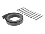 Plastic Garden Border Wood Grain Pattern Flat PE Landscape Edging Kit with Fixing Nails 10M Gray V1294-YM0901-3111240054912