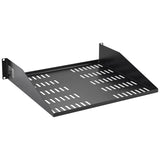 VEVOR 2U Server Rack Shelf 16"/406 mm Depth Vented Rack Mount Shelf with Tray V952-FWQJJGB2U16Y33AWQV0