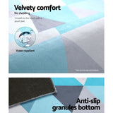 Artiss Rug 200x290cm Area Rug Large Carpet Soft Short Pile Modern Tria FLR-1888-200X290-BG-BL