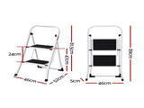 Giantz 2 Step Ladder Multi-Purpose Folding Steel Light Weight Platform LD-STEEL-2STEP