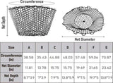 Fishing Landing Net Replacement Rubber Without Handle Foldable Mesh Netting for Freshwater Saltwater V1259-DP01-A-5338