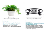 Mobile Flower Stand with Universal Wheels Metal Movable Flower Pot Stand V1294-YM0523-211019LW07-1