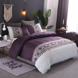 Plum Fiore Border Elegance Quilt / Doona / Duvet Cover set V745-AQ041710K3