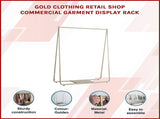 Gold Clothing Retail Shop Commercial Garment Display Rack V63-837021