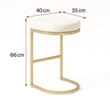 Interior Ave - Royale Oatmeal Tweed Linen Kitchen Bar Stool V355-IA-BS10-RW