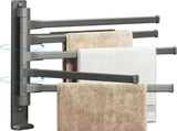 General towel rack - 5 arms - rotating - self-adhesive - no drilling required - bathroom accessory V1188-MS-313-0982